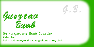 gusztav bumb business card